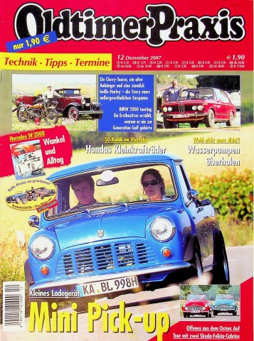 Deckblatt Oldtimer Praxis (12/2007)